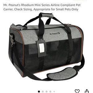 Brand new Mr. Peanut’s rhodium mini series pet carrier 17.5 X 12 X 9